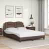 Lit avec matelas marron 120x200 cm similicuir 