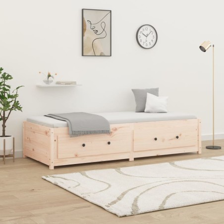 Lit de jour sans matelas 90x200 cm bois de pin massif 