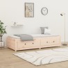 Lit de jour sans matelas 90x200 cm bois de pin massif 