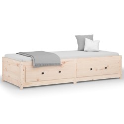 Lit de jour sans matelas 90x200 cm bois de pin massif 