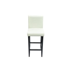 Tabourets de bar lot de 2 blanc similicuir 