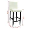 Tabourets de bar lot de 2 blanc similicuir 