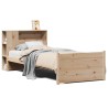 Lit bibliothèque sans matelas 90x190 cm bois de pin massif 