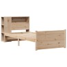 Lit bibliothèque sans matelas 90x190 cm bois de pin massif 