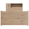 Lit bibliothèque sans matelas 90x190 cm bois de pin massif 