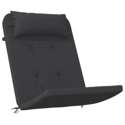 Coussins de chaise adirondack lot de 2 noir tissu oxford 