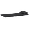 Coussins de chaise adirondack lot de 2 noir tissu oxford 