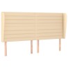 Tête de lit avec oreilles Crème 163x23x118/128 cm Tissu 