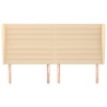 Tête de lit avec oreilles Crème 163x23x118/128 cm Tissu 