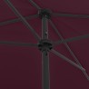 Parasol de plage rouge bordeaux 200x125 cm 