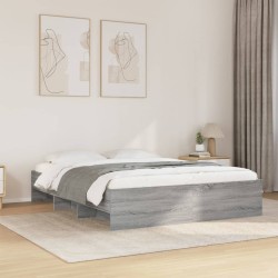 Cadre de lit sans matelas sonoma gris 150x200 cm 