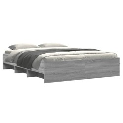 Cadre de lit sans matelas sonoma gris 150x200 cm 