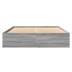 Cadre de lit sans matelas sonoma gris 150x200 cm 