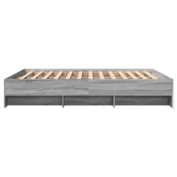 Cadre de lit sans matelas sonoma gris 150x200 cm 