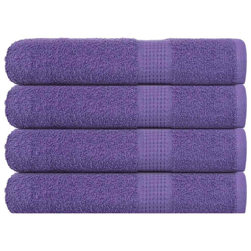 Serviettes 4 pcs violet 100x200 cm 360 g/m² 100% coton 