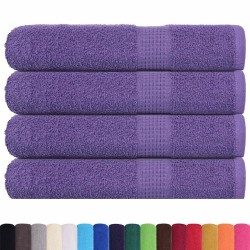 Serviettes 4 pcs violet 100x200 cm 360 g/m² 100% coton 