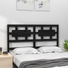 Tête de lit Noir 185,5x4x100 cm Bois massif de pin 
