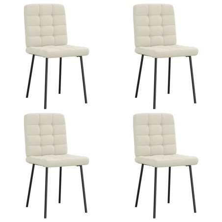 Chaises à manger lot de 4 Crème Velours 