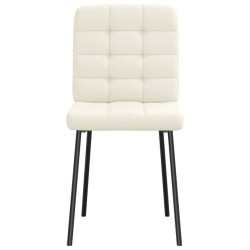 Chaises à manger lot de 4 Crème Velours 
