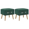 Tables de chevet 2 pcs Vert 40x35x40 cm Velours 