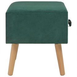 Tables de chevet 2 pcs Vert 40x35x40 cm Velours 