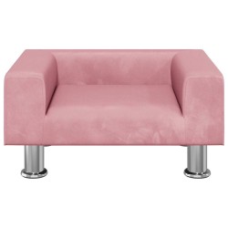 Lit pour chien rose 50x40x26,5 cm velours 