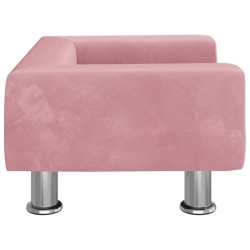 Lit pour chien rose 50x40x26,5 cm velours 