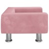 Lit pour chien rose 50x40x26,5 cm velours 
