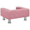Lit pour chien rose 50x40x26,5 cm velours 