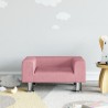 Canapé pour enfants rose 50x40x26,5 cm velours 