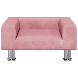 Canapé pour enfants rose 50x40x26,5 cm velours 