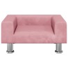 Canapé pour enfants rose 50x40x26,5 cm velours 