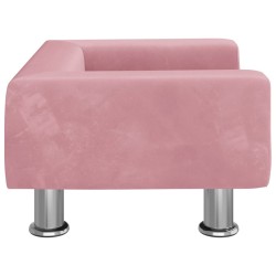 Canapé pour enfants rose 50x40x26,5 cm velours 