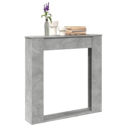 Cadre de cheminée gris béton 100x20x100 cm bois d'ingénierie 