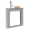 Cadre de cheminée gris béton 100x20x100 cm bois d'ingénierie 