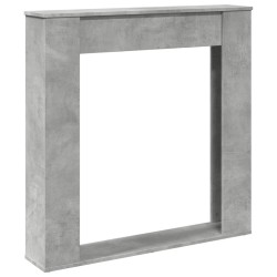 Cadre de cheminée gris béton 100x20x100 cm bois d'ingénierie 