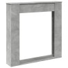 Cadre de cheminée gris béton 100x20x100 cm bois d'ingénierie 