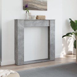 Cadre de cheminée gris béton 100x20x100 cm bois d'ingénierie 