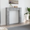 Cadre de cheminée gris béton 100x20x100 cm bois d'ingénierie 