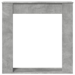 Cadre de cheminée gris béton 100x20x100 cm bois d'ingénierie 