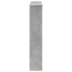 Cadre de cheminée gris béton 100x20x100 cm bois d'ingénierie 