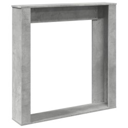 Cadre de cheminée gris béton 100x20x100 cm bois d'ingénierie 