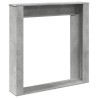 Cadre de cheminée gris béton 100x20x100 cm bois d'ingénierie 