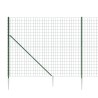 Clôture en treillis métallique et piquet d'ancrage vert 2x10m 
