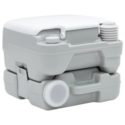 Toilette portablegrise et blanche en plastique 10 L 