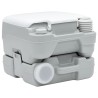 Toilette portablegrise et blanche en plastique 10 L 