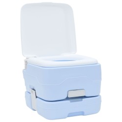 Toilette PortableBleue et Blanche en Plastique 10 L 
