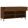 Banc à chaussures chêne marron 102x35x55 cm bois d'ingénierie 