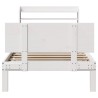 Cadre de lit avec tête de lit sans matelas blanc 90x200 cm 