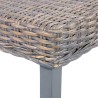 Banc 110 cm Gris Rotin naturel kubu et bois de manguier massif 
